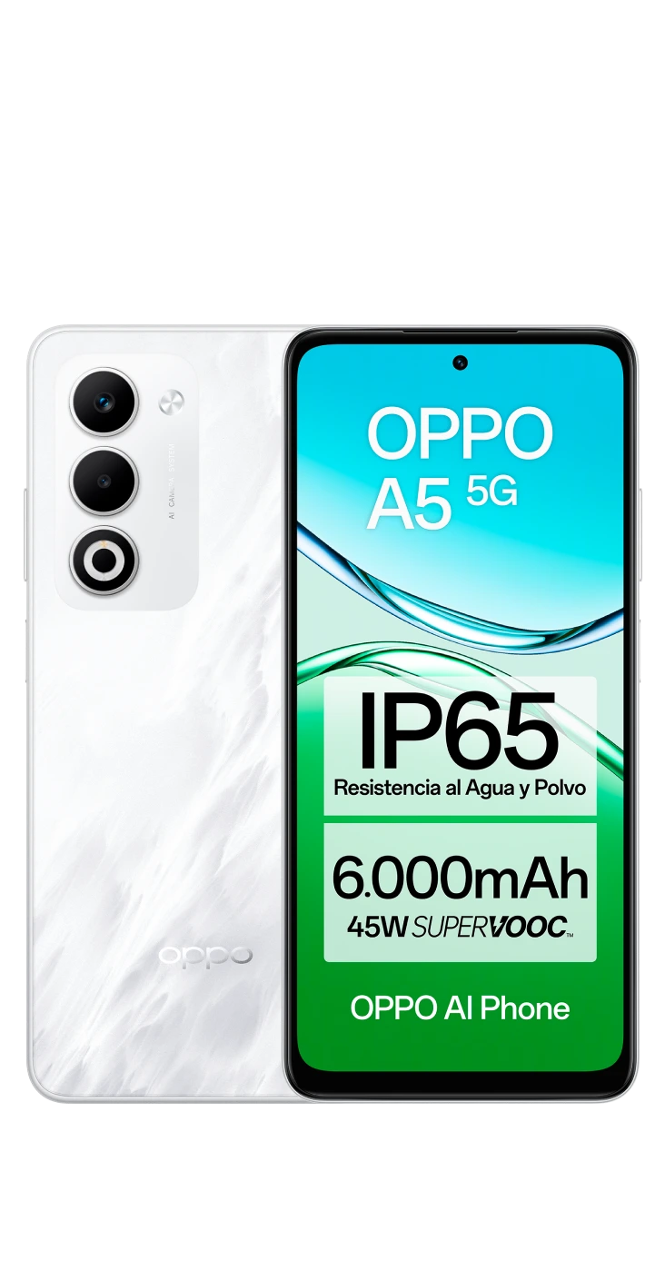 Oppo A5 128GB 5G blanco al mejor precio | Jazztel